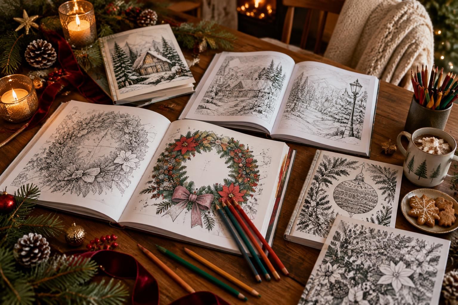 découvrez les plus beaux carnets de coloriage adulte sur le thème de noël pour vous détendre et profiter d’une pause créative pendant les fêtes.