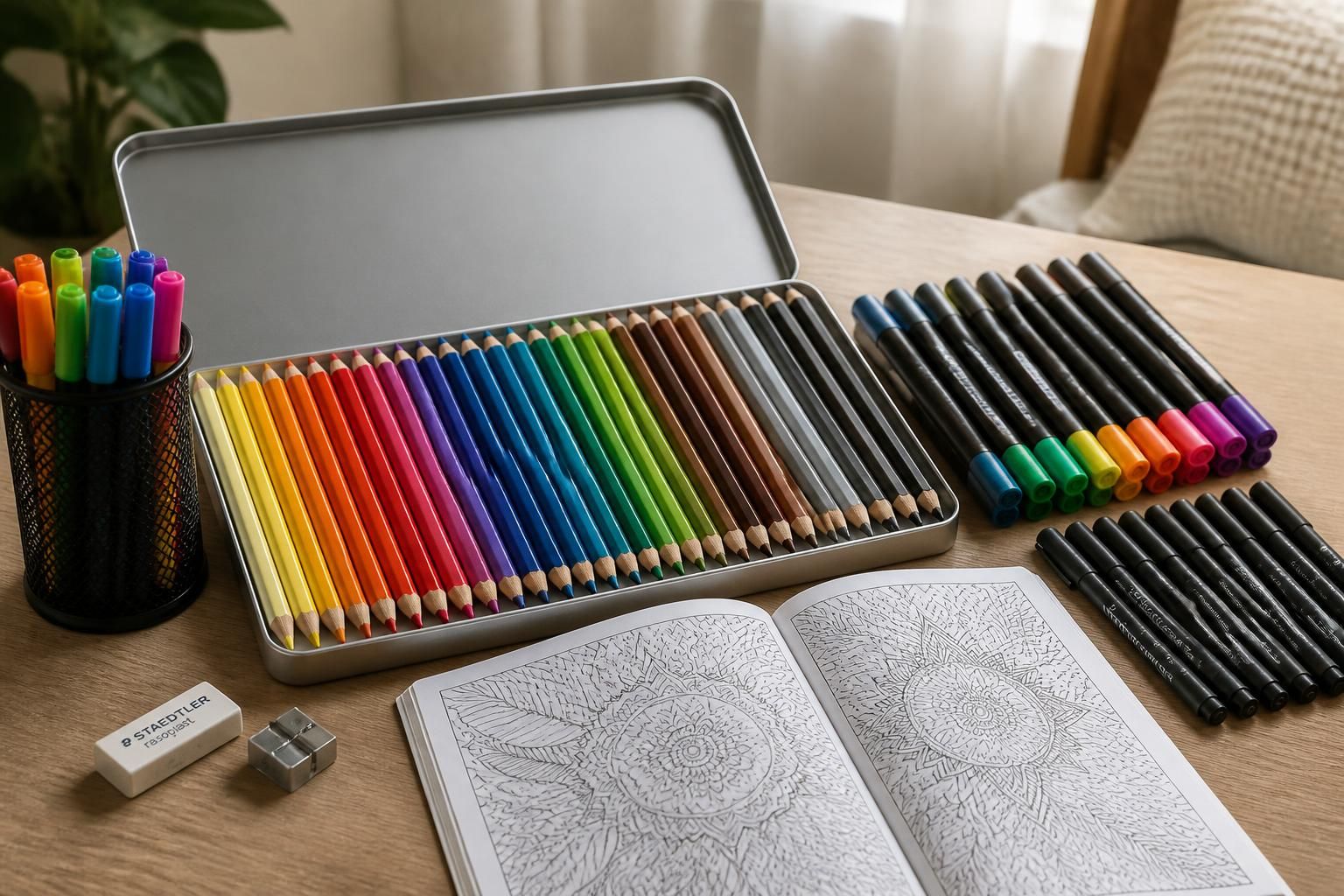 découvrez notre kit de coloriage adulte, le pack complet idéal pour débuter facilement et libérer votre créativité en toute simplicité.