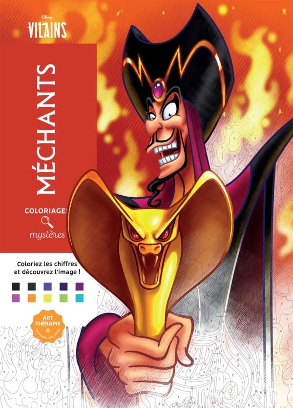 Couverture : Coloriages mystères : Disney Méchants