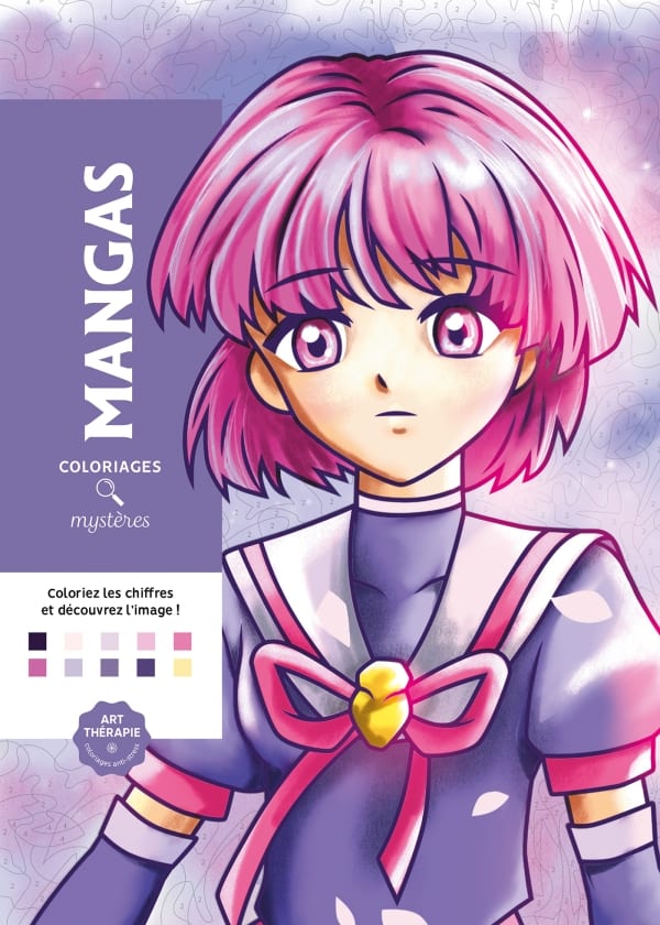 Couverture du livre Coloriages mystères : manga