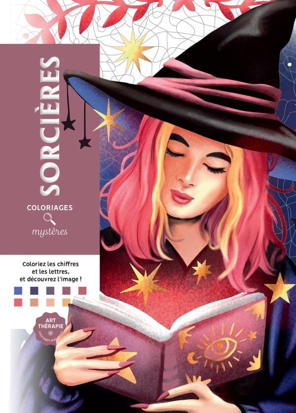 Couverture du livre Coloriages mystères : sorcières