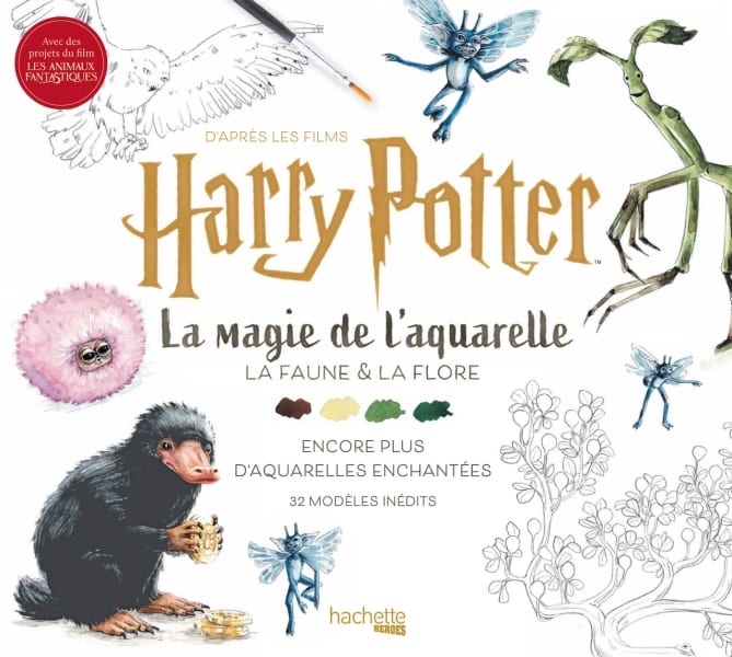 Couverture du livre La magie de l'aquarelle Harry Potter