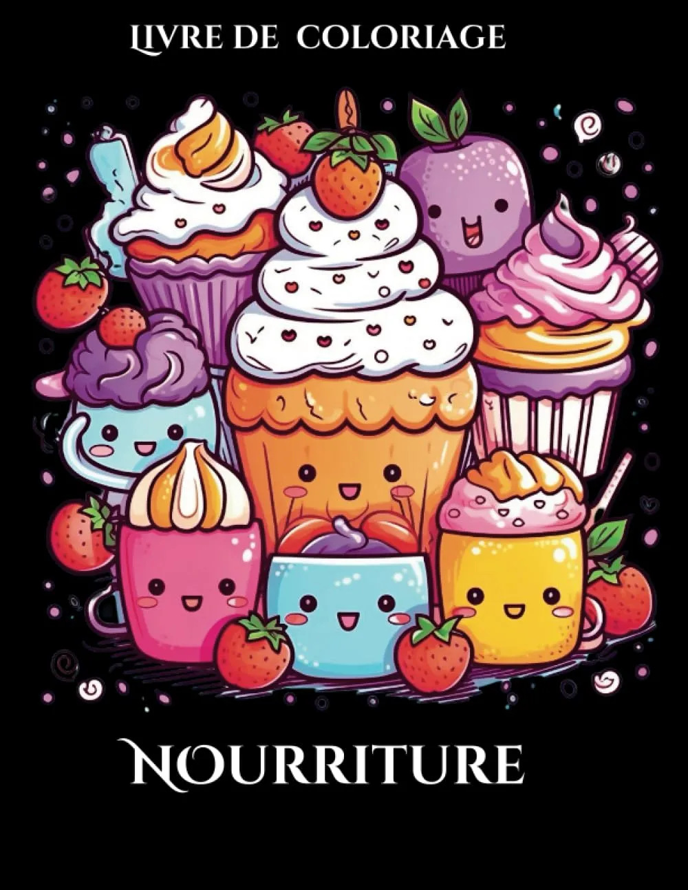 Délices Kawaii de Noémi Gayon Couverture du livre Délices Kawaii, livre de coloriage de Noémi Gayon