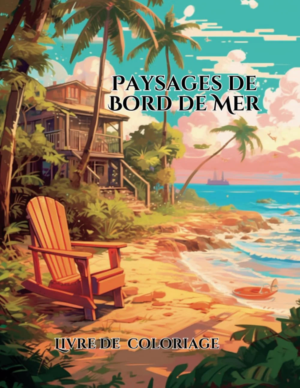 Évasion Maritime de Noémi Gayon Couverture du livre Évasion Maritime, livre de coloriage de Noémi Gayon