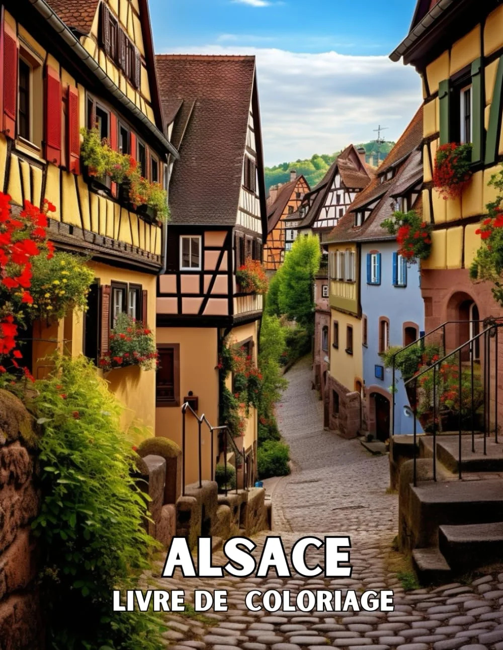 L’Alsace en coloriage de Noémi Gayon Couverture du livre L’Alsace en coloriage, livre de coloriage de Noémi Gayon