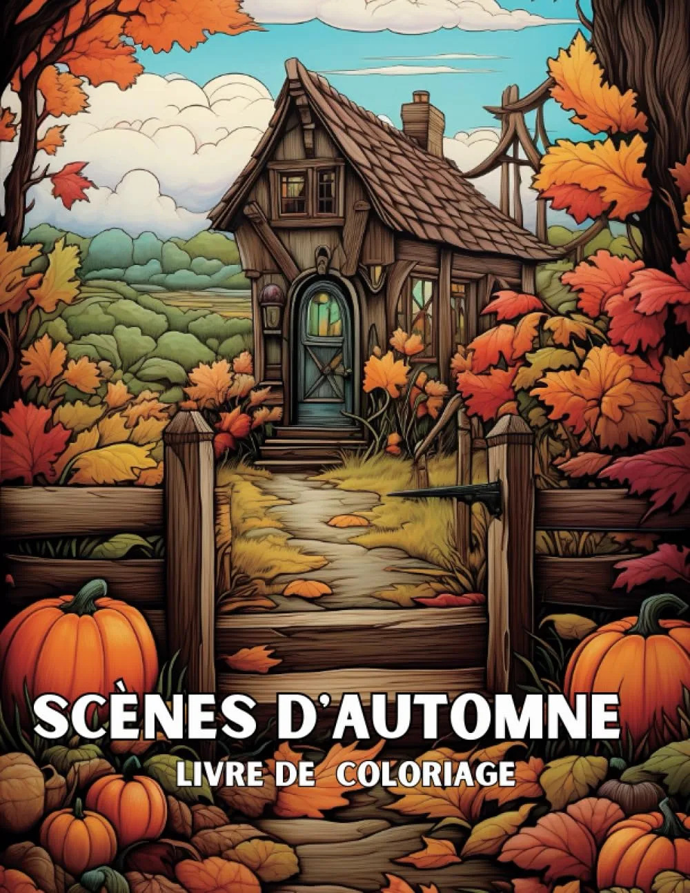 Reflets d’Automne de Noémi Gayon Couverture du livre Reflets d’Automne, livre de coloriage de Noémi Gayon