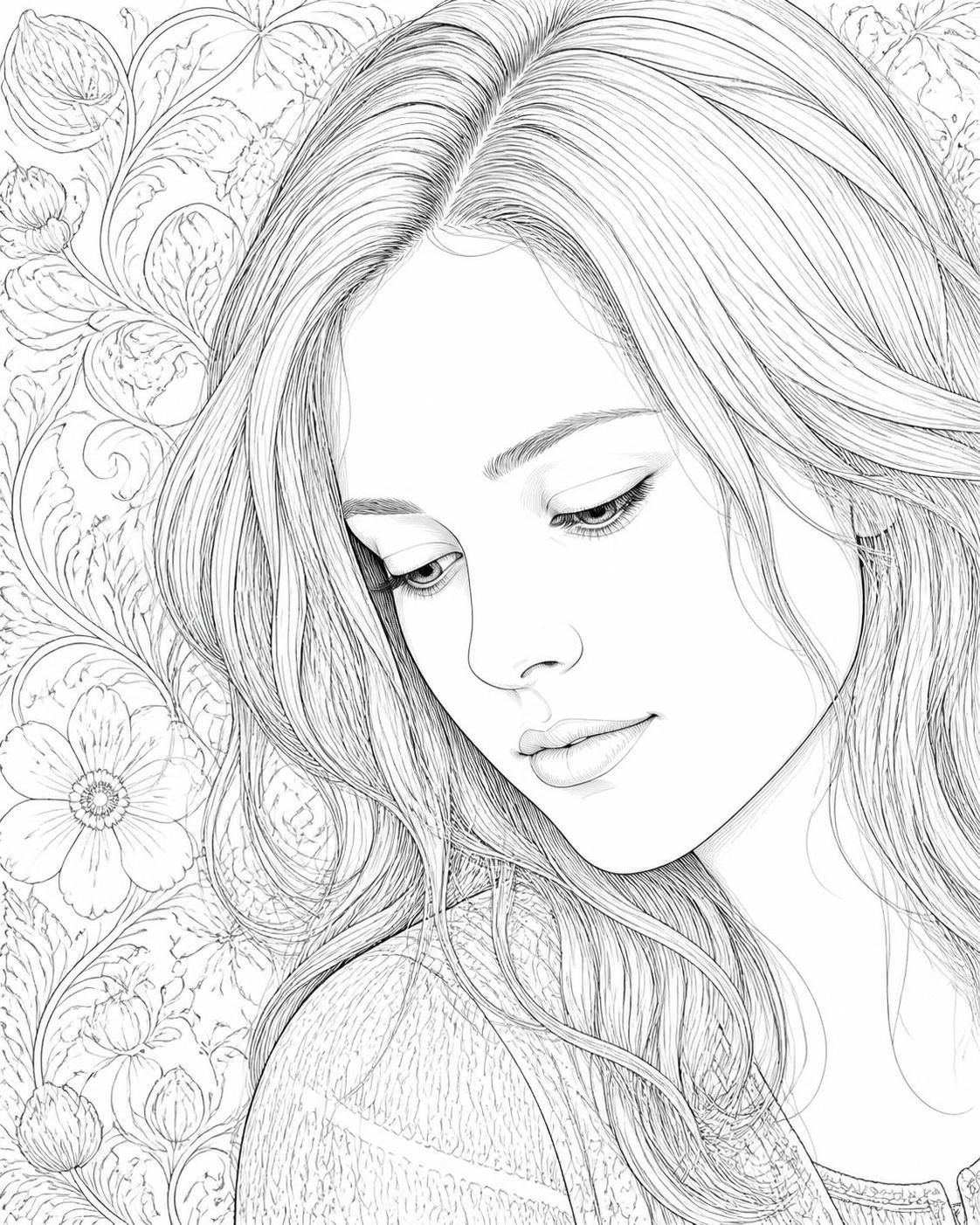 Coloriage adulte portrait de femme : le style qui cartonne 2 découvrez le coloriage adulte avec des portraits de femme, un style tendance qui séduit par son élégance et sa créativité. relaxation et art au rendez-vous !